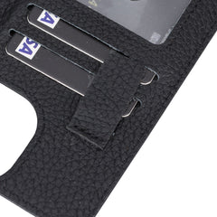 Fermo Funda de cuero para teléfono con billetera cruzada para iPhone 13