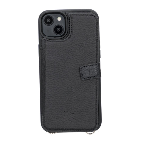 Fermo Leather Crossbody Wallet Phone Case for iPhone 14 Plus