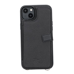 Fermo Funda de cuero para teléfono con billetera cruzada para iPhone 14 Plus