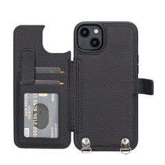 Fermo Leather Crossbody Wallet Phone Case for iPhone 14 Plus
