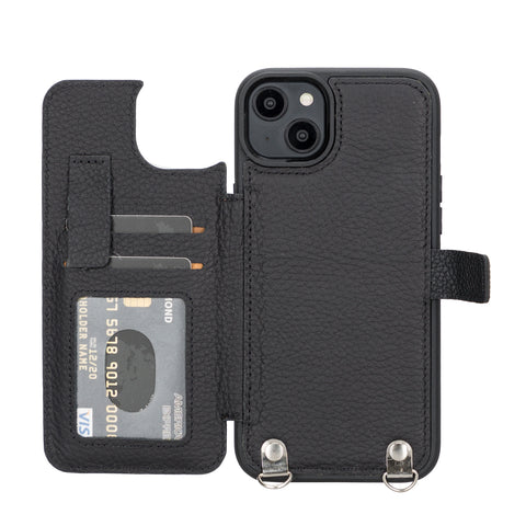 Fermo Leather Crossbody Wallet Phone Case for iPhone 14 Plus