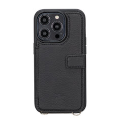 Fermo Funda de cuero para teléfono con billetera cruzada para iPhone 14 Pro Max
