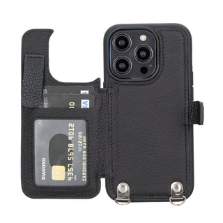Fermo Leather Crossbody Wallet Phone Case for iPhone 14 Pro Max