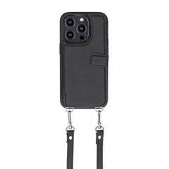 Fermo Funda de cuero para teléfono con billetera cruzada para iPhone 14 Pro Max