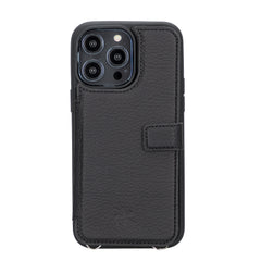 Fermo Funda de cuero para teléfono con billetera cruzada para iPhone 14 Pro