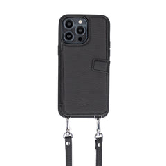 Fermo Funda de cuero para teléfono con billetera cruzada para iPhone 14 Pro