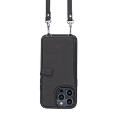 Fermo Funda de cuero para teléfono con billetera cruzada para iPhone 14 Pro