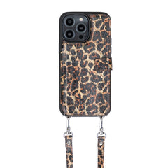 Fermo Funda de cuero para teléfono con billetera cruzada para iPhone 14 Pro Max
