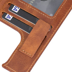 Fermo Funda de cuero para teléfono con billetera cruzada para iPhone 13