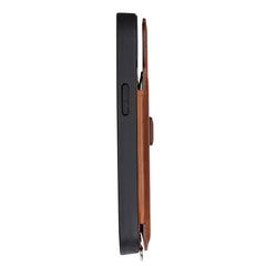 Fermo Funda de cuero para teléfono con billetera cruzada para iPhone 13