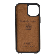 Fermo Funda de cuero para teléfono con billetera cruzada para iPhone 13 Mini