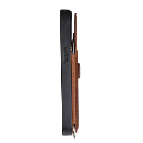Fermo Funda de cuero para teléfono con billetera cruzada para iPhone 13 Pro