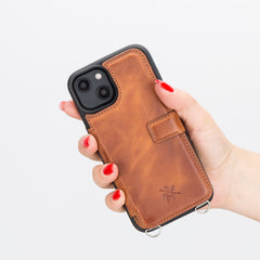 Fermo Leather Crossbody Wallet Phone Case for iPhone 14
