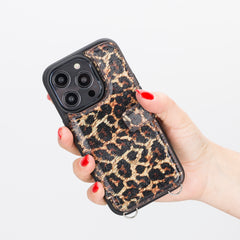 Fermo Funda de cuero para teléfono con billetera cruzada para iPhone 14 Pro