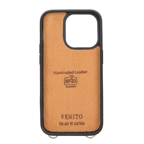 Fermo Funda de cuero para teléfono con billetera cruzada para iPhone 14 Pro