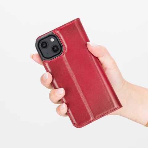 Funda tipo billetera de cuero desmontable con bloqueo RFID Ravenna para iPhone 14