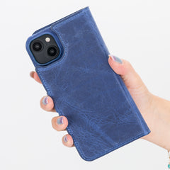 Funda tipo billetera de cuero con bloqueo RFID Florence para iPhone 14 Plus