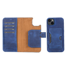 Funda tipo billetera de cuero con bloqueo RFID Florence para iPhone 14 Plus