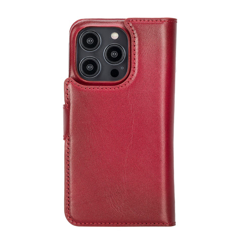 Funda tipo billetera de cuero con bloqueo RFID Florence para iPhone 14 Pro
