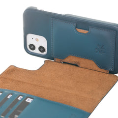 Funda tipo billetera de cuero con bloqueo RFID Florence para iPhone 12 Pro