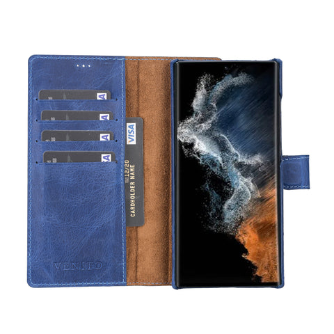 Florence RFID Blocking Leather Wallet Case for Samsung Galaxy S22 Ultra