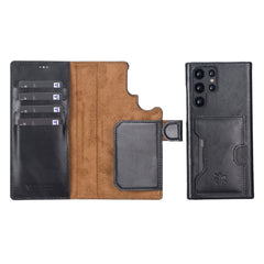 Florence - Funda tipo cartera de piel con bloqueo RFID para Samsung Galaxy S22 Ultra