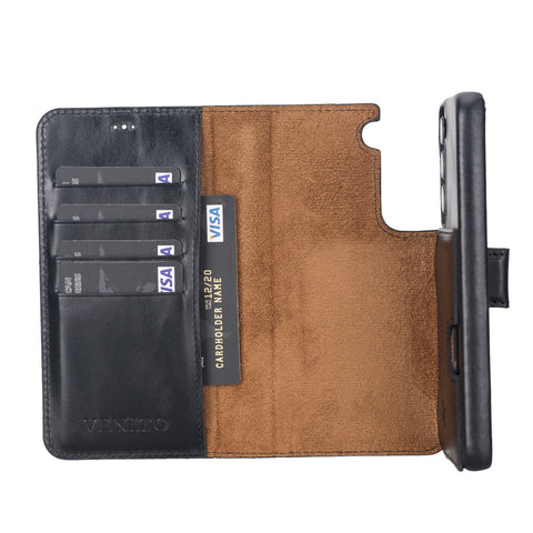 Funda tipo billetera de cuero con bloqueo RFID Florence para Samsung Galaxy S22