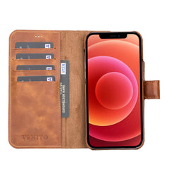 Funda tipo billetera de cuero con bloqueo RFID Florence para iPhone 13 Pro Max