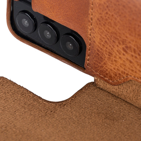 Funda tipo billetera de cuero con bloqueo RFID Florence para Samsung Galaxy S22