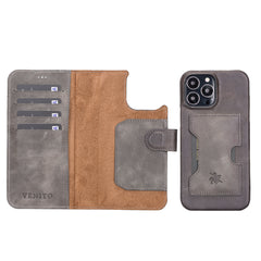 Funda tipo billetera de cuero con bloqueo RFID Florence para iPhone 13 Pro Max