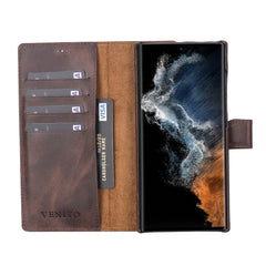 Florence - Funda tipo cartera de piel con bloqueo RFID para Samsung Galaxy S22 Ultra
