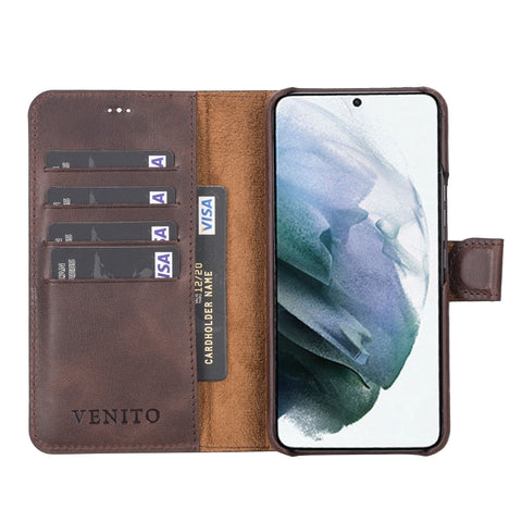 Funda tipo billetera de cuero con bloqueo RFID Florence para Samsung Galaxy S22