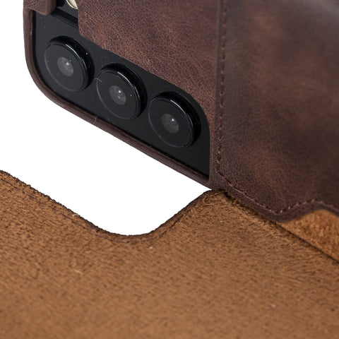 Funda tipo billetera de cuero con bloqueo RFID Florence para Samsung Galaxy S22