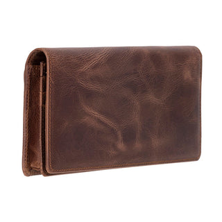 Aura Leather Women's Wallet - Dark Brown