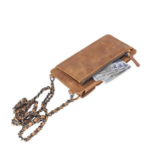Avjin Genuine Leather Crossbody Bag Compatible with Phones up to 6.9"
