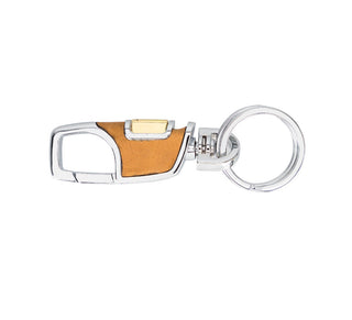 BKR12 Genuine Leather Keyring - Brass