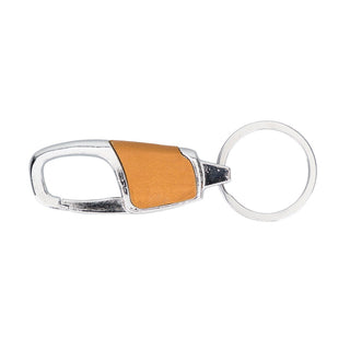 BKR13 Genuine Leather Keyring - Brass