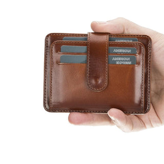BLW19 Genuine Leather Card Holder - Tan