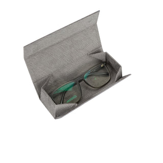 Clever Genuine Leather Glasses Case - Graytone