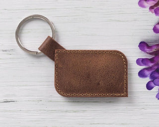 Leather Keyring - Moccasin