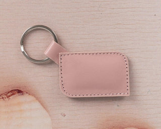 Leather Keyring - Pink