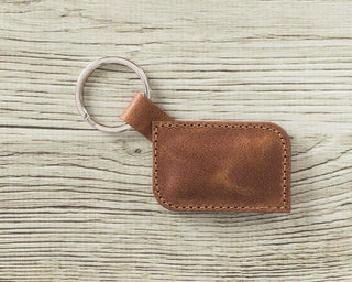 Leather Keyring - Golden Tan