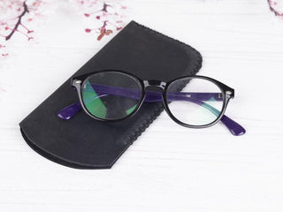 Leather Glasses Cover - Coal