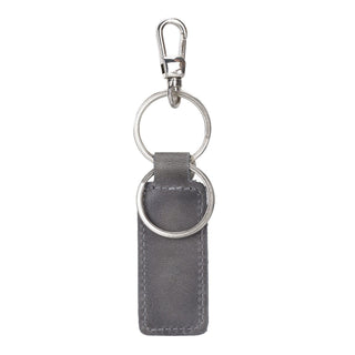 Mina Leather Keyring - Sandy Gray