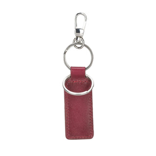 Mina Leather Keyring - Red