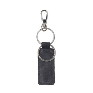 Mina Leather Keyring - Black