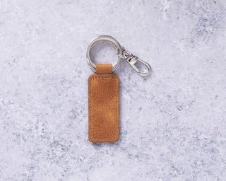 Mina Leather Keyring - Golden Tan