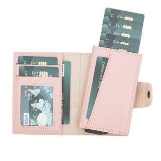 Mondello Leather Pop-Up Card Holder - Pink