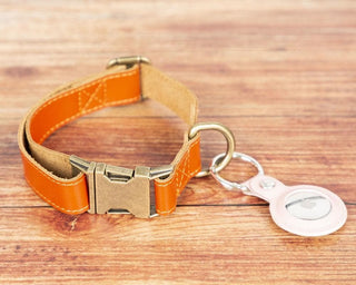 Scobby leather dog collar in Copper