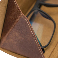 Smart Leather Glasses Case